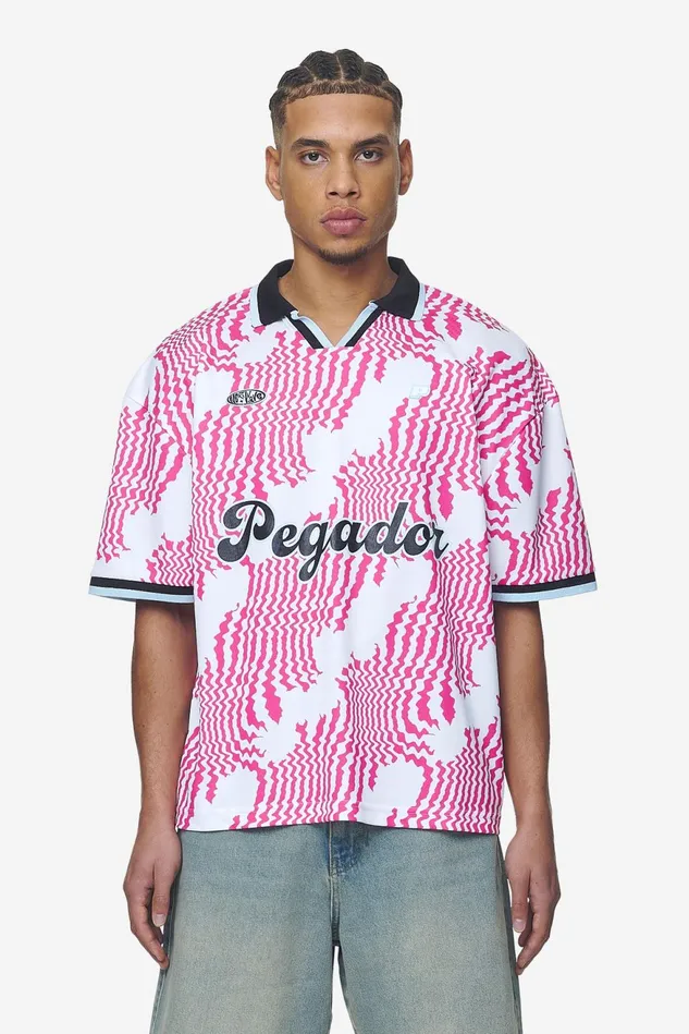 Men Pegador Tees Worden Boxy Trikot White Pink