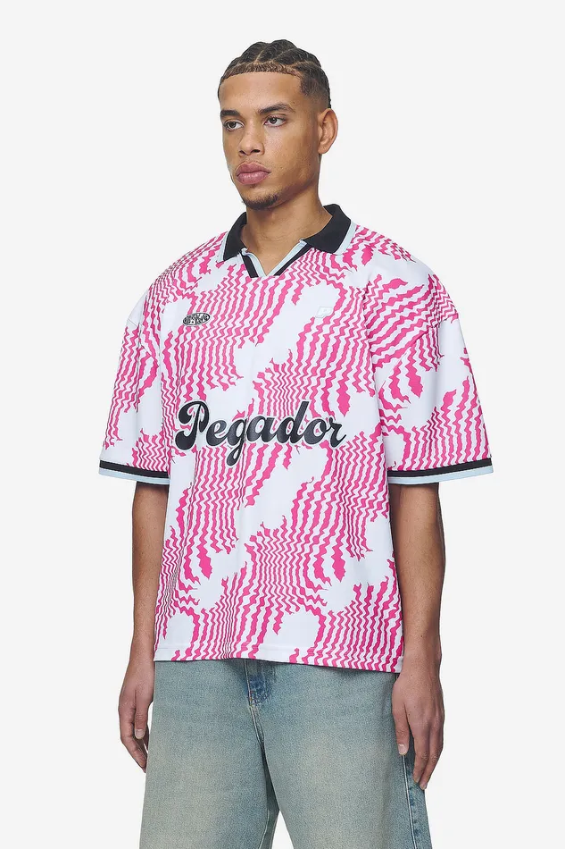 Men Pegador Tees Worden Boxy Trikot White Pink Men Pegador Tees Worden Boxy Trikot White Pink