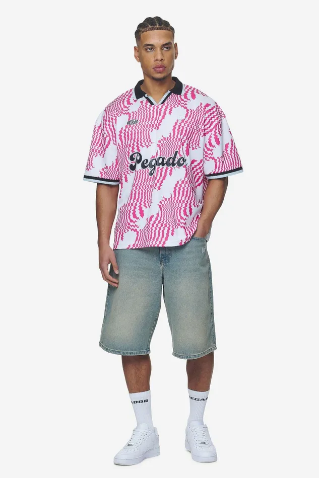 Men Pegador Tees Worden Boxy Trikot White Pink Men Pegador Tees Worden Boxy Trikot White Pink