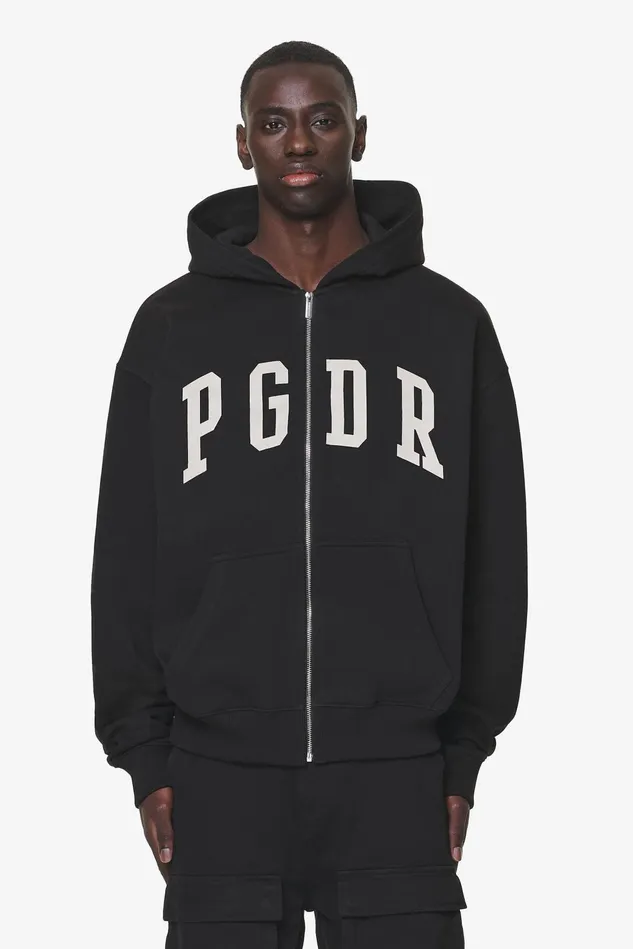 Men Pegador Zip Hoodies Layton Oversized Sweat Jacket Black