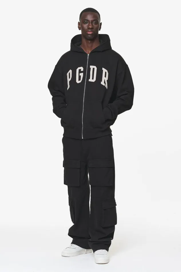 Men Pegador Zip Hoodies Layton Oversized Sweat Jacket Black Men Pegador Zip Hoodies Layton Oversized Sweat Jacket Black