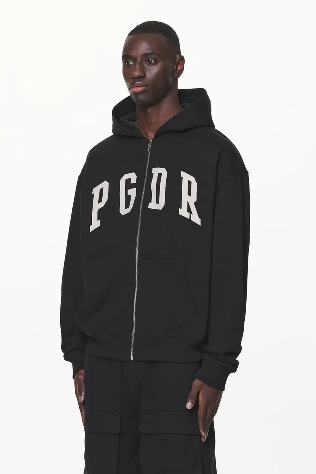 Men Pegador Zip Hoodies Layton Oversized Sweat Jacket Black Men Pegador Zip Hoodies Layton Oversized Sweat Jacket Black