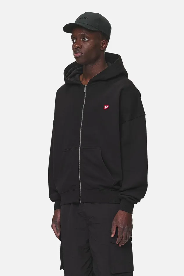 Men Pegador Zip Hoodies Leono Boxy Sweat Jacket Washed Black Men Pegador Zip Hoodies Leono Boxy Sweat Jacket Washed Black