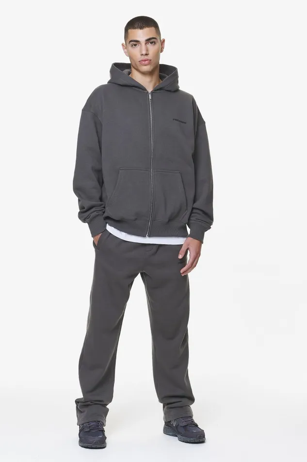 Men Pegador Zip Hoodies Logo Oversized Sweat Jacket Washed Volcano Grey Gum Men Pegador Zip Hoodies Logo Oversized Sweat Jacket Washed Volcano Grey Gum