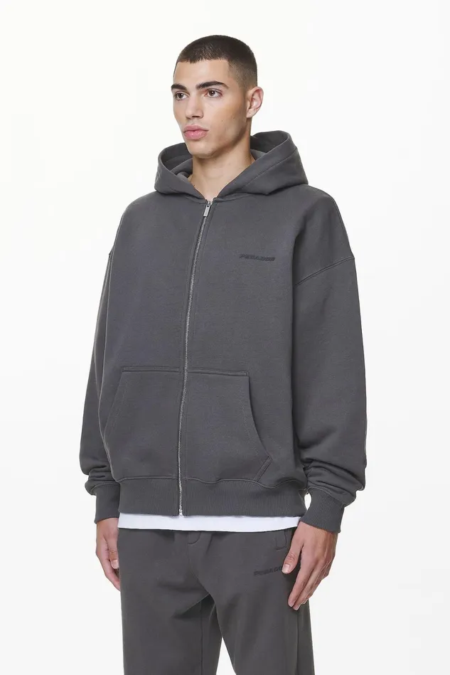 Men Pegador Zip Hoodies Logo Oversized Sweat Jacket Washed Volcano Grey Gum Men Pegador Zip Hoodies Logo Oversized Sweat Jacket Washed Volcano Grey Gum