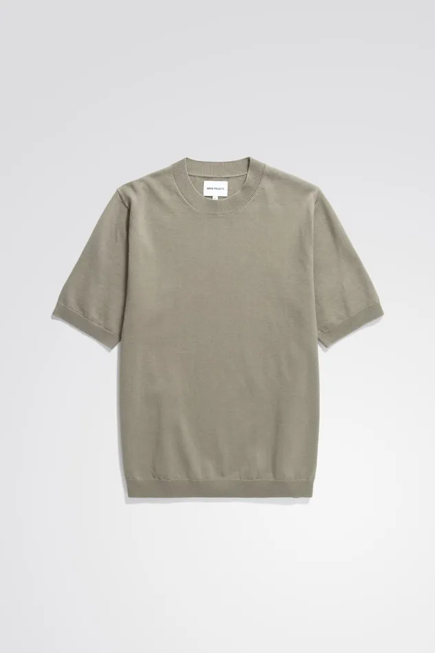 Men Rhys Cotton Linen Tshirt Clay Norse Projects Knitwear
