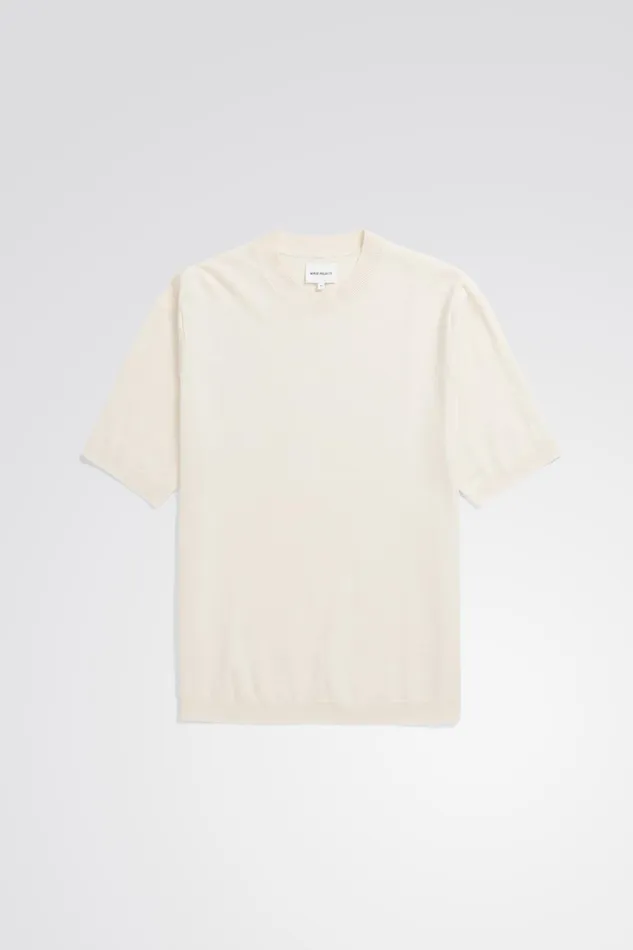 Men Rhys Cotton Linen Tshirt Kit White Norse Projects Knitwear
