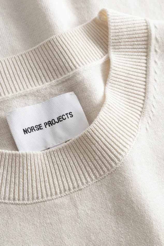 Men Rhys Cotton Linen Tshirt Kit White Norse Projects Knitwear