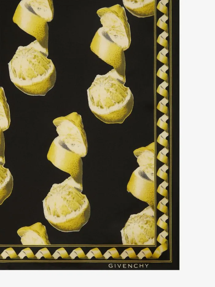 Men Scarves and Ties Givenchy Large Square In Printed Silk Blackyellow Men Scarves and Ties Givenchy Large Square In Printed Silk Blackyellow