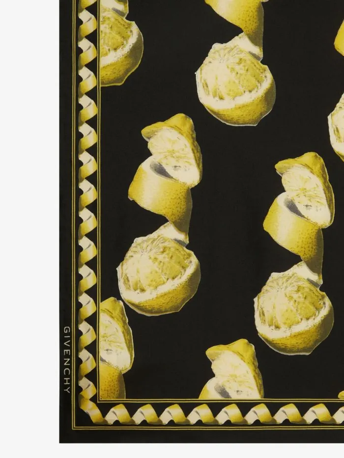 Men Scarves and Ties Givenchy Large Square In Printed Silk Blackyellow Men Scarves and Ties Givenchy Large Square In Printed Silk Blackyellow