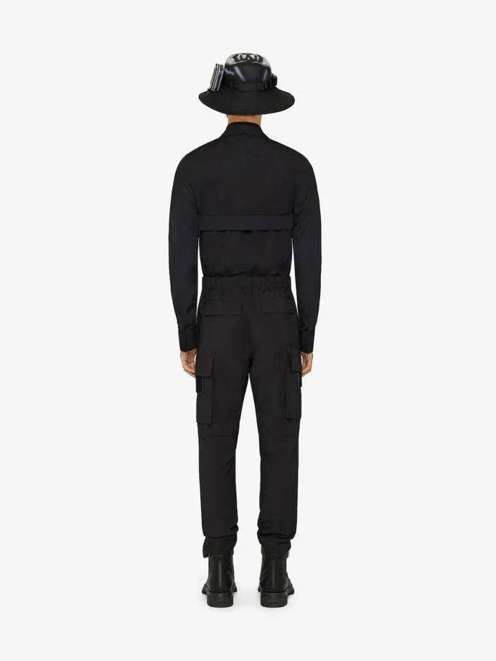 Men Shirts Givenchy Shirt In Poplin With Ulock Harness Black