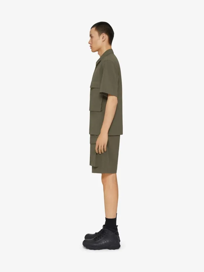 Men Shirts Givenchy Shirt With GIVENCHY Signature Khaki