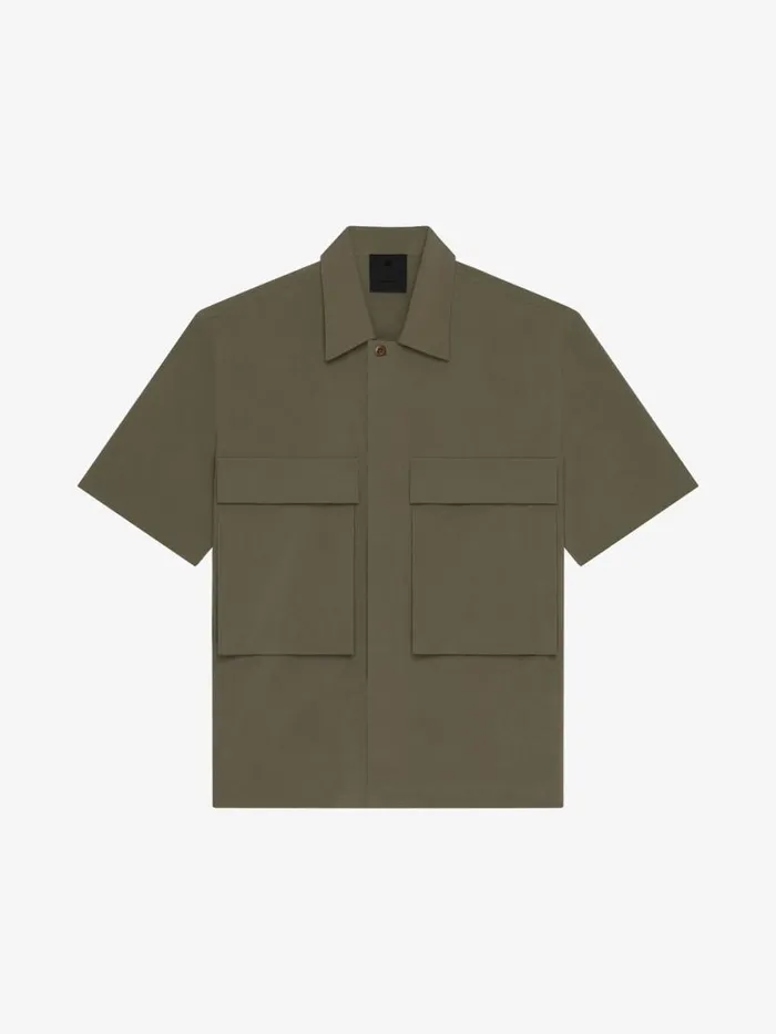 Men Shirts Givenchy Shirt With GIVENCHY Signature Khaki