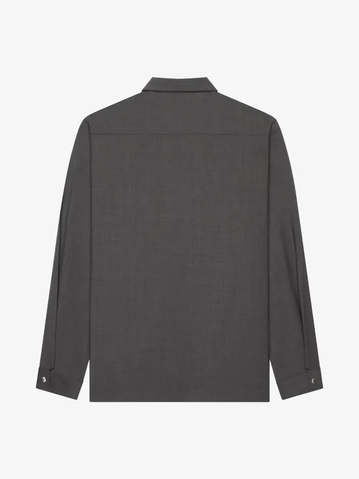 Men Shirts Givenchy Zipped Shirt In Wool Black Men Shirts Givenchy Zipped Shirt In Wool Black