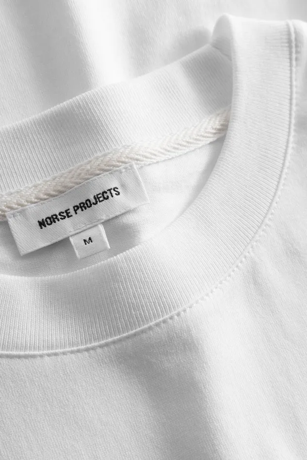 Men Simon Loose Organic Logo TShirt White Norse Projects TShirts