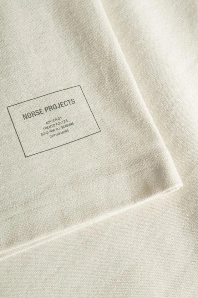 Men Simon Loose Printed TShirt Ecru Norse Projects TShirts