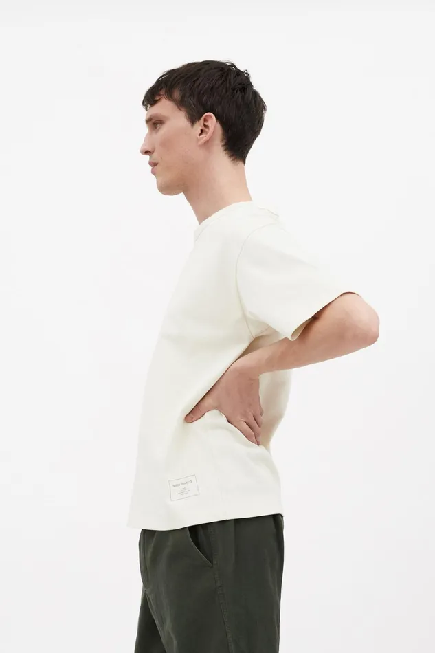 Men Simon Loose Printed TShirt Ecru Norse Projects TShirts