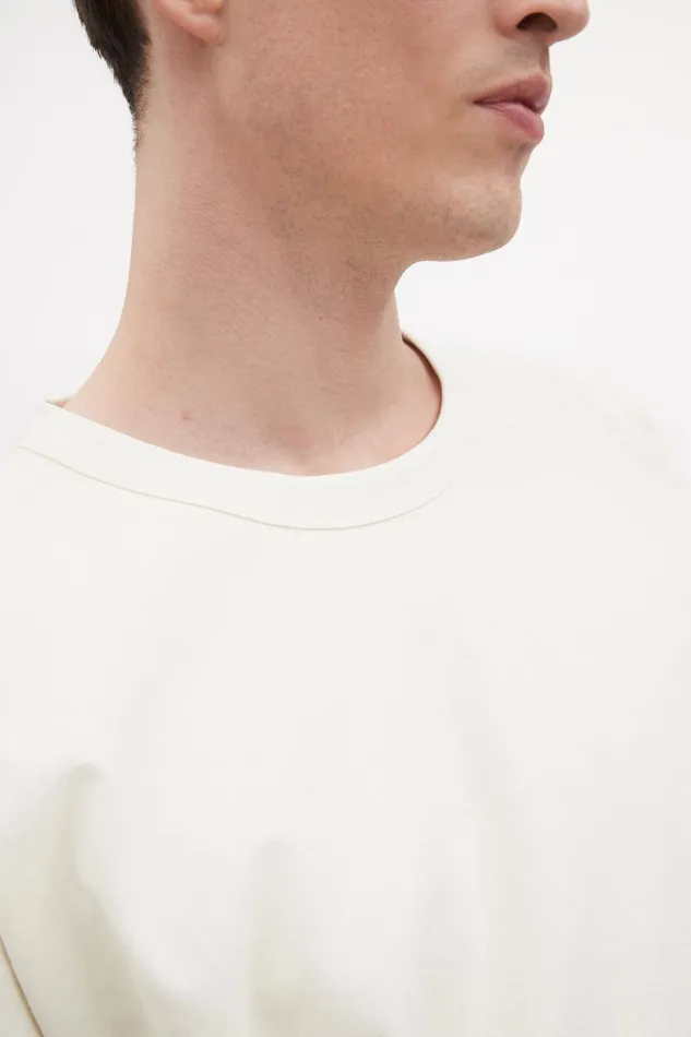 Men Simon Loose Printed TShirt Ecru Norse Projects TShirts