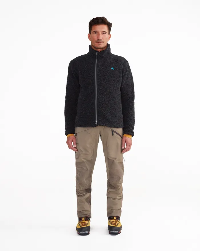 Men Skoll Zip Durable Wool Jacket Charcoal Klttermusen Fleeces and Sweaters