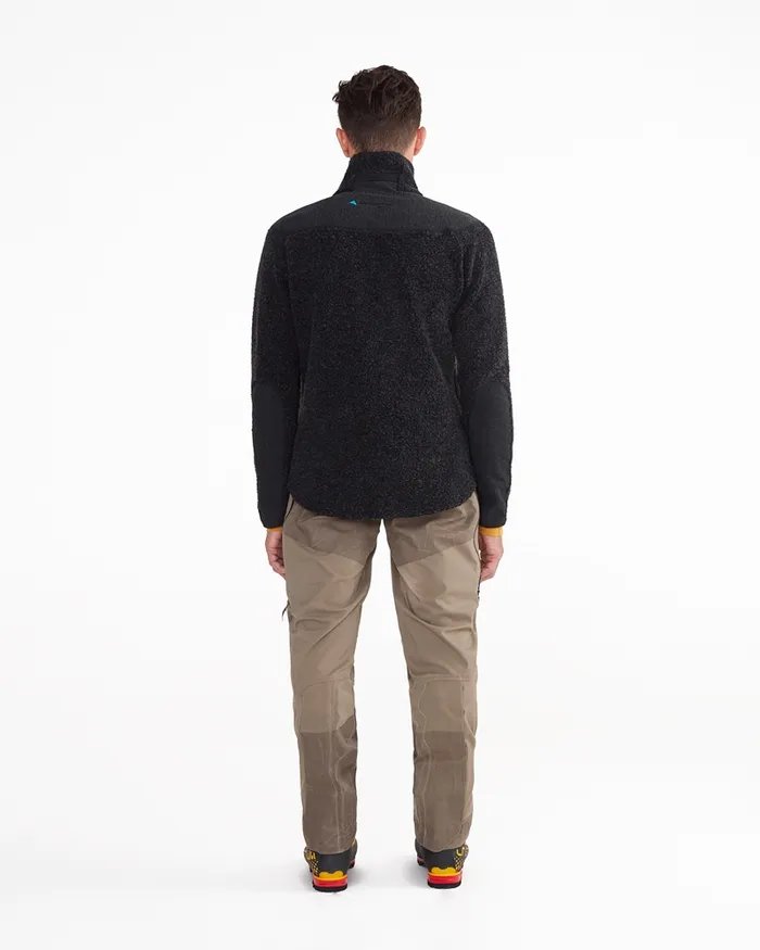 Men Skoll Zip Durable Wool Jacket Charcoal Klttermusen Fleeces and Sweaters