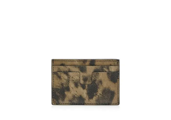 Men Small Leather Goods Tom Ford Distressed Leopard Print Classic Cardholder Distressed Leopard Men Small Leather Goods Tom Ford Distressed Leopard Print Classic Cardholder Distressed Leopard