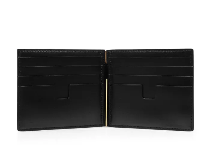 Men Small Leather Goods Tom Ford Glossy Printed Croc Money Clip Wallet Black Men Small Leather Goods Tom Ford Glossy Printed Croc Money Clip Wallet Black