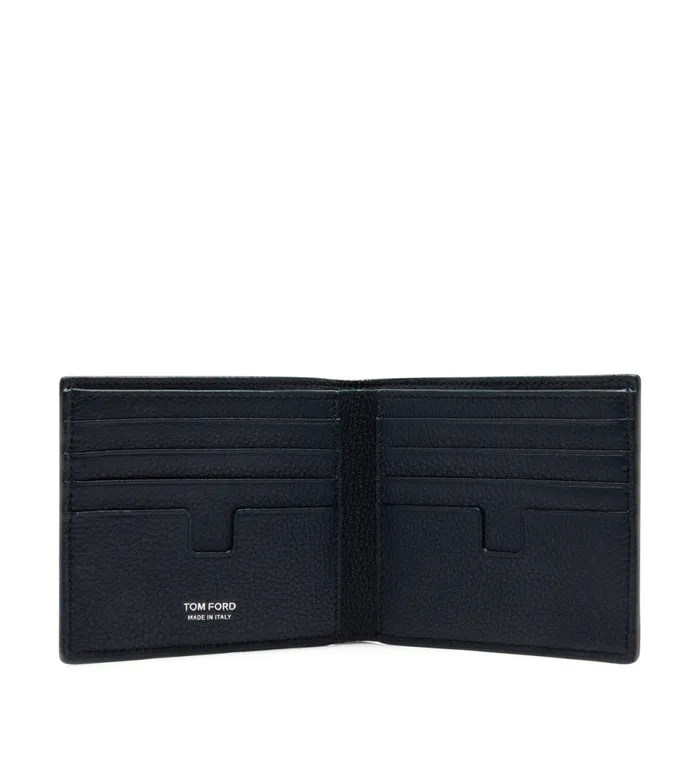 Men Small Leather Goods Tom Ford Grain Leather Classic Bifold Wallet Midnight Blue Men Small Leather Goods Tom Ford Grain Leather Classic Bifold Wallet Midnight Blue