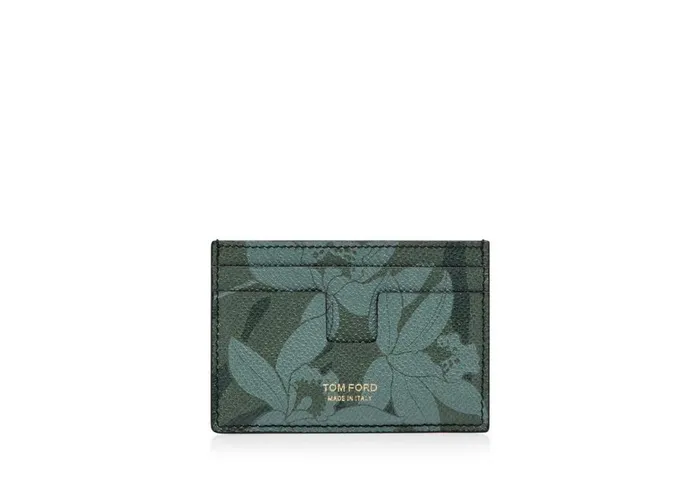 Men Small Leather Goods Tom Ford Orchid Camo Print Classic Cardholder Orchid Camo