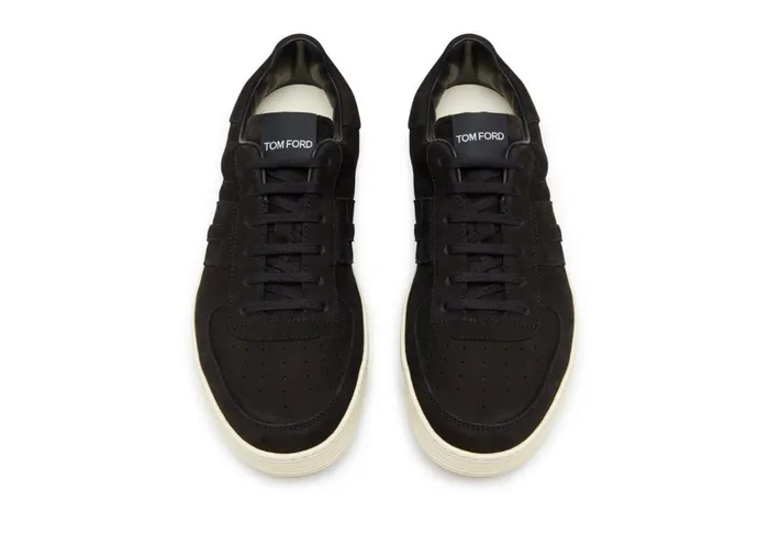 Men Sneakers Tom Ford Nubuck Radcliffe Sneaker Black Cream