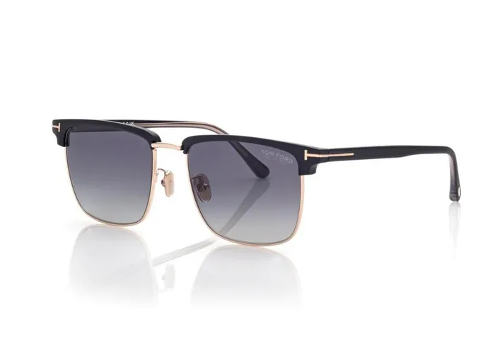 Men SUNGLASSES Tom Ford Polarized Hudson Sunglasses Black