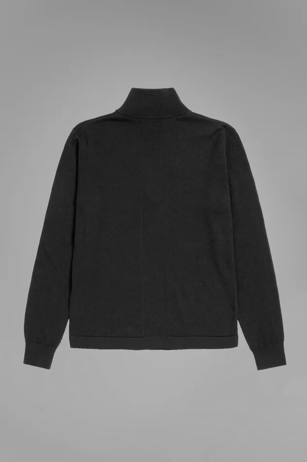 Men Tech Merino Half Zip Black Norse Projects Knitwear