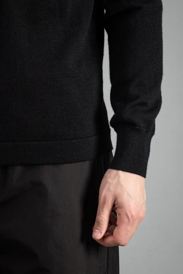 Men Tech Merino Half Zip Black Norse Projects Knitwear