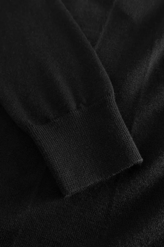 Men Tech Merino Half Zip Black Norse Projects Knitwear