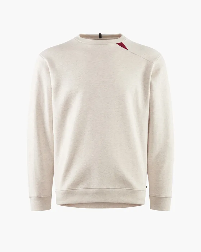 Men Turid Crew Sweater Off The Mountain Frostgrey Melange Klttermusen Fleeces and Sweaters