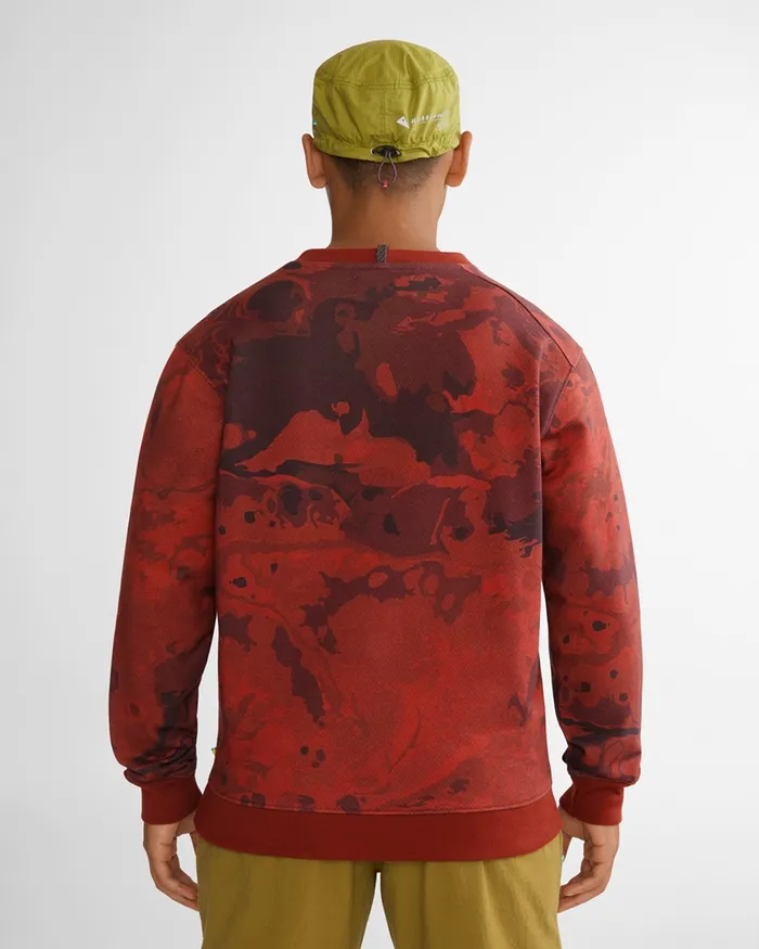 Men Turid Crew Sweater Off The Mountain Frostgrey Melange Klttermusen Fleeces and Sweaters