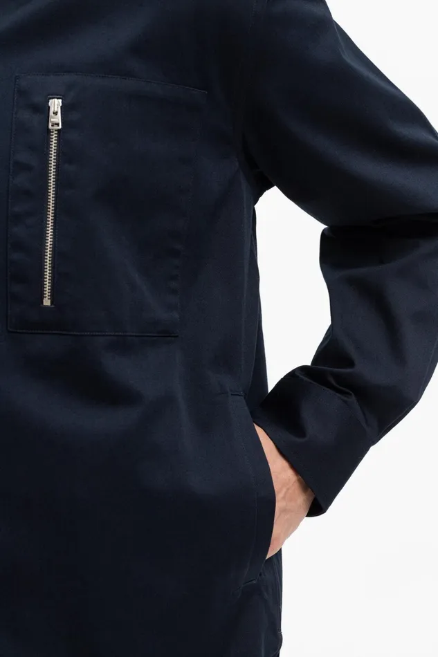 Men Ulrik Gabardine Overshirt Dark Navy Norse Projects Overshirts
