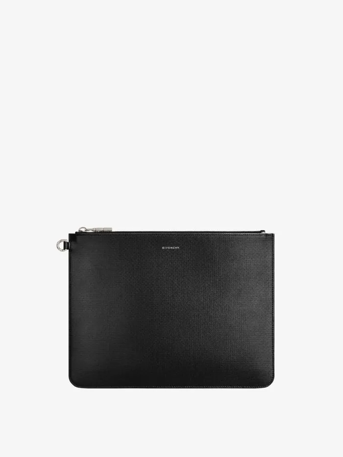 Men Wallets and Card Holders Givenchy Large GIVENCHY Pouch In 4G Classic Leather Black
