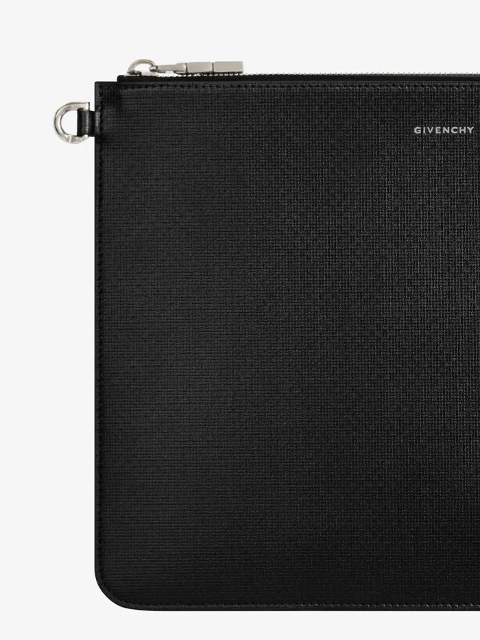 Men Wallets and Card Holders Givenchy Large GIVENCHY Pouch In 4G Classic Leather Black Men Wallets and Card Holders Givenchy Large GIVENCHY Pouch In 4G Classic Leather Black