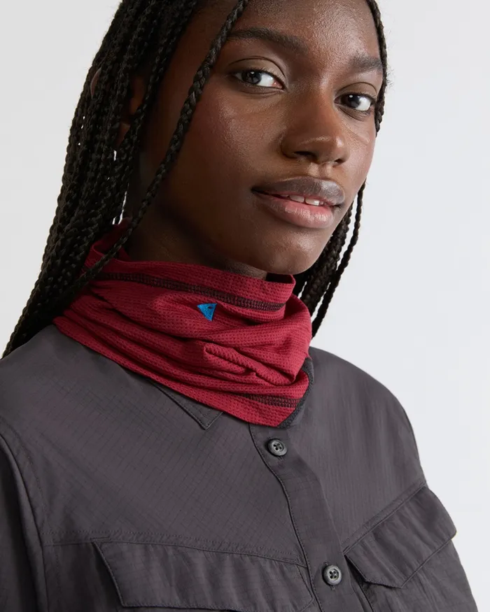MenWomen Allvis Neck Gaiter Ruby Red Klttermusen Scarves and Neckwarmers