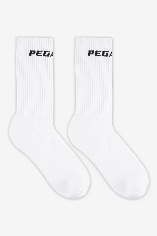 MenWomen Pegador Socken Logo Socks White Black