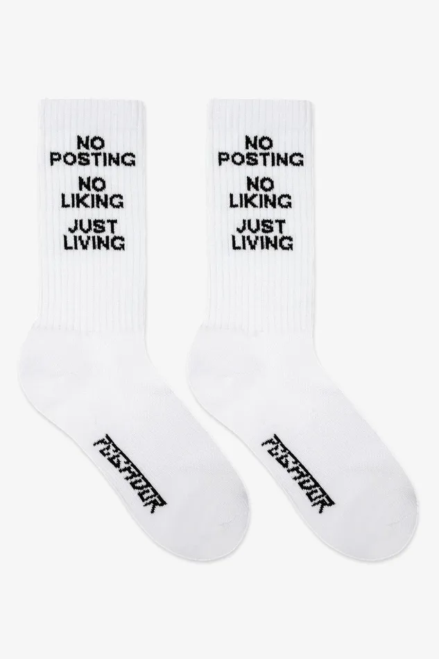 MenWomen Pegador Socken No Posting Socks White Black