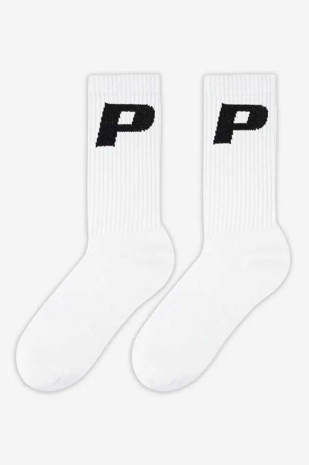 MenWomen Pegador Socken P Logo Socks White Black MenWomen Pegador Socken P Logo Socks White Black