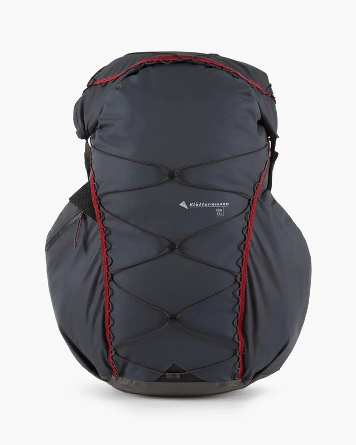 MenWomen Vn Waterproof Retina Backpack 55L Raven Klttermusen MultiDay Backpacks 32100l