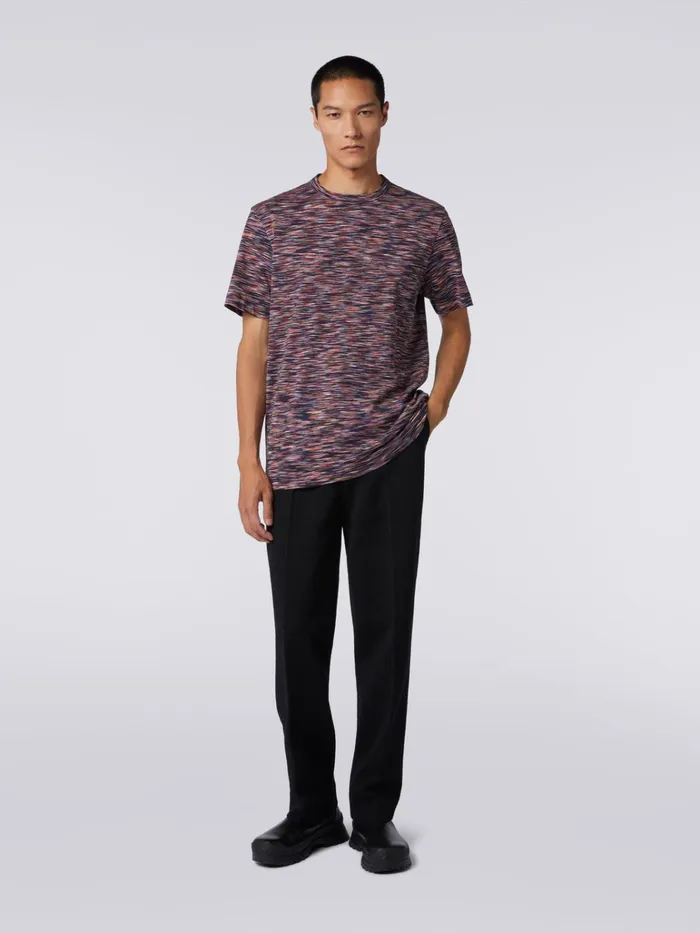 Men Wool Blend Chevron Trousers Black Missoni Trousers Men Wool Blend Chevron Trousers Black Missoni Trousers