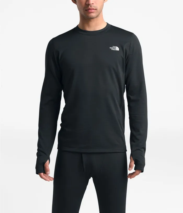 Mens The North Face Baselayers UltraWarm Poly Crew Tnf Black
