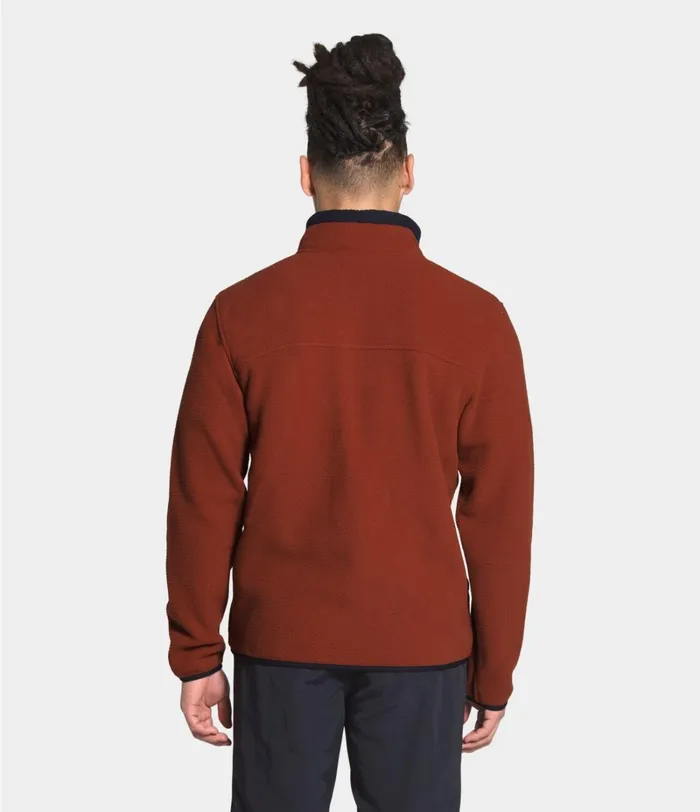 Mens The North Face Fleece Carbondale Full Zip Brandy Brownaviator Navy