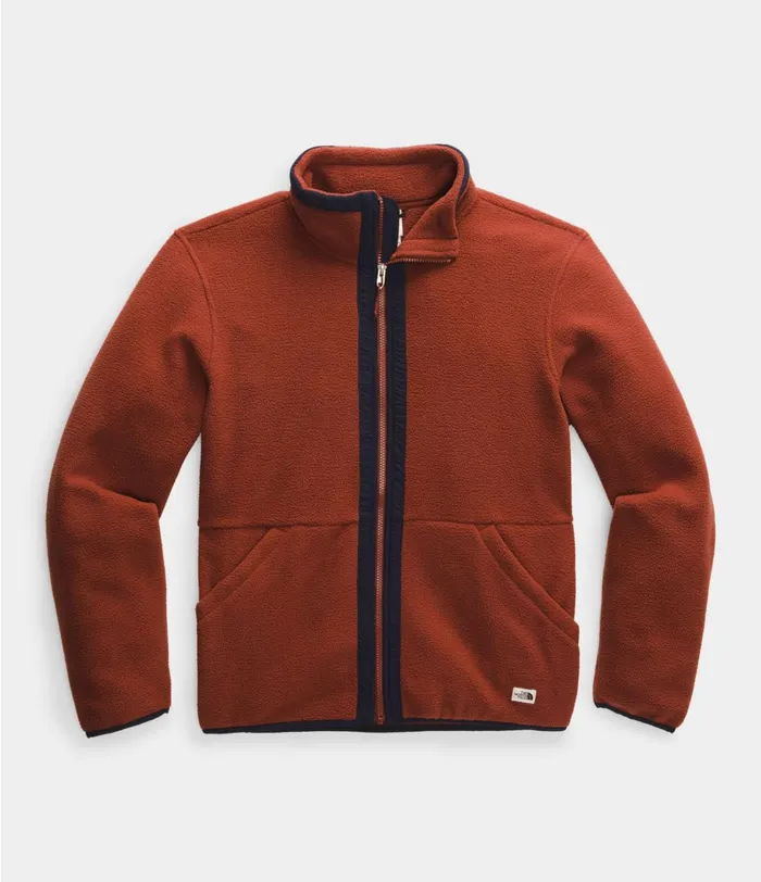 Mens The North Face Fleece Carbondale Full Zip Brandy Brownaviator Navy