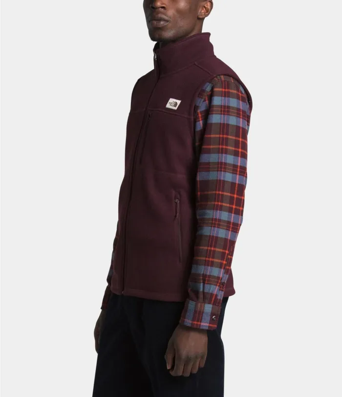 Mens The North Face Fleece Gordon Lyons Vest Root Brown Heather