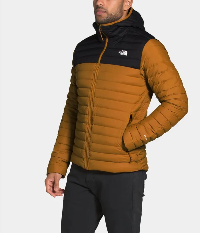 Mens The North Face Insulated and Down Jackets Stretch Down Hoodie Timber Tantnf Black