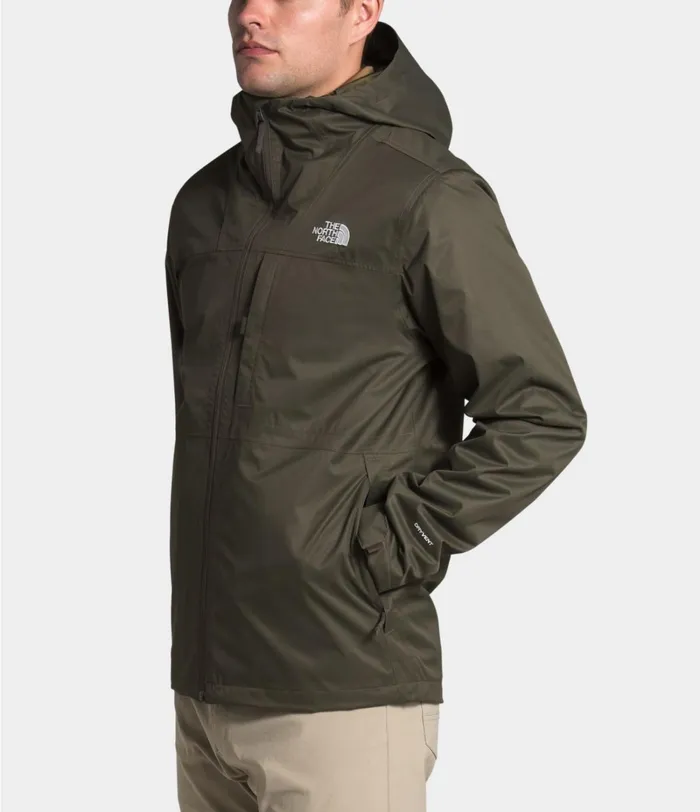 Mens The North Face Rainwear Arrowood Triclimate Jacket New Taupe Greenutility Brown